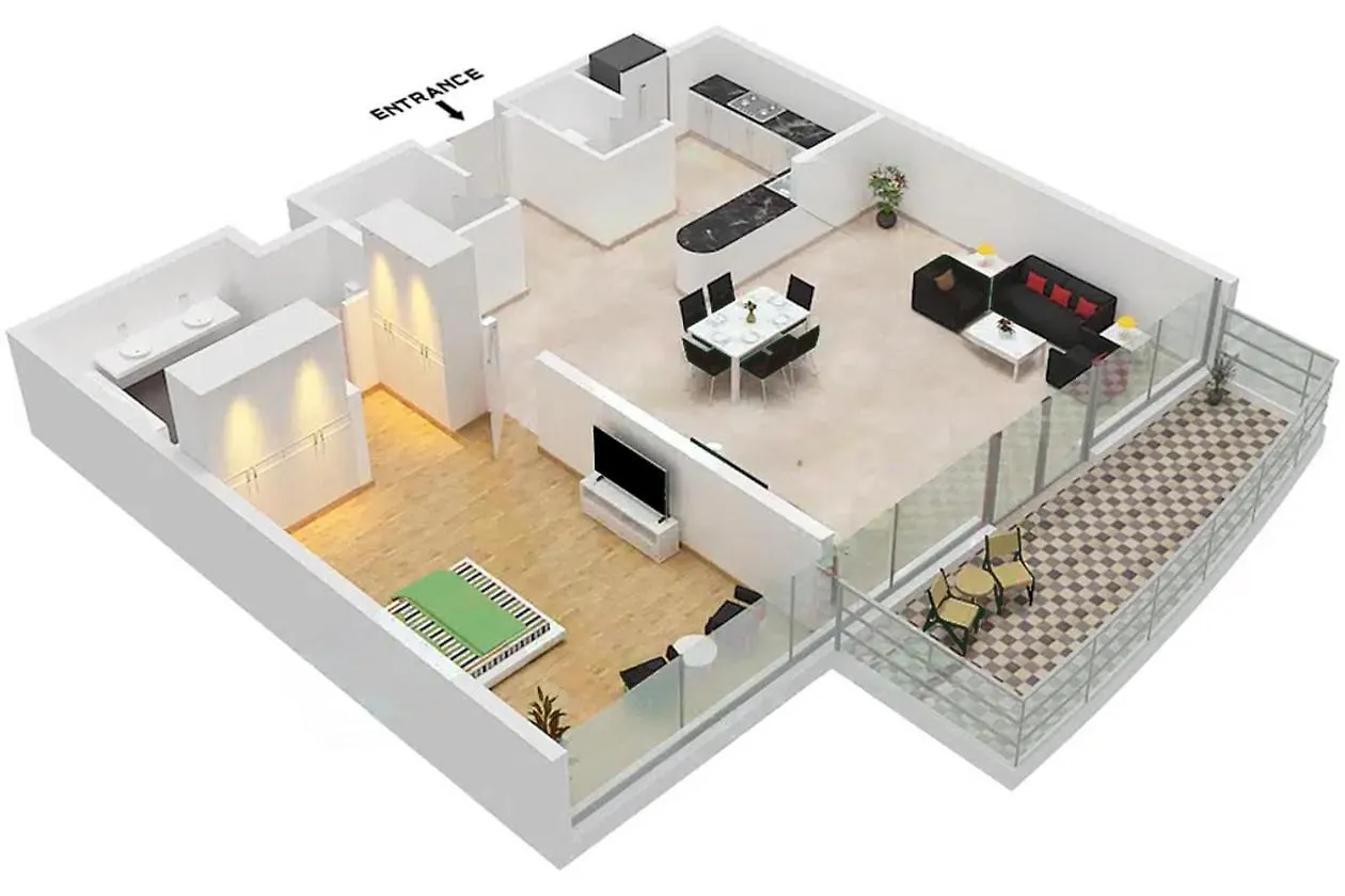 Apartment Lux The Tiara Burj View Suite 2 Dubai
